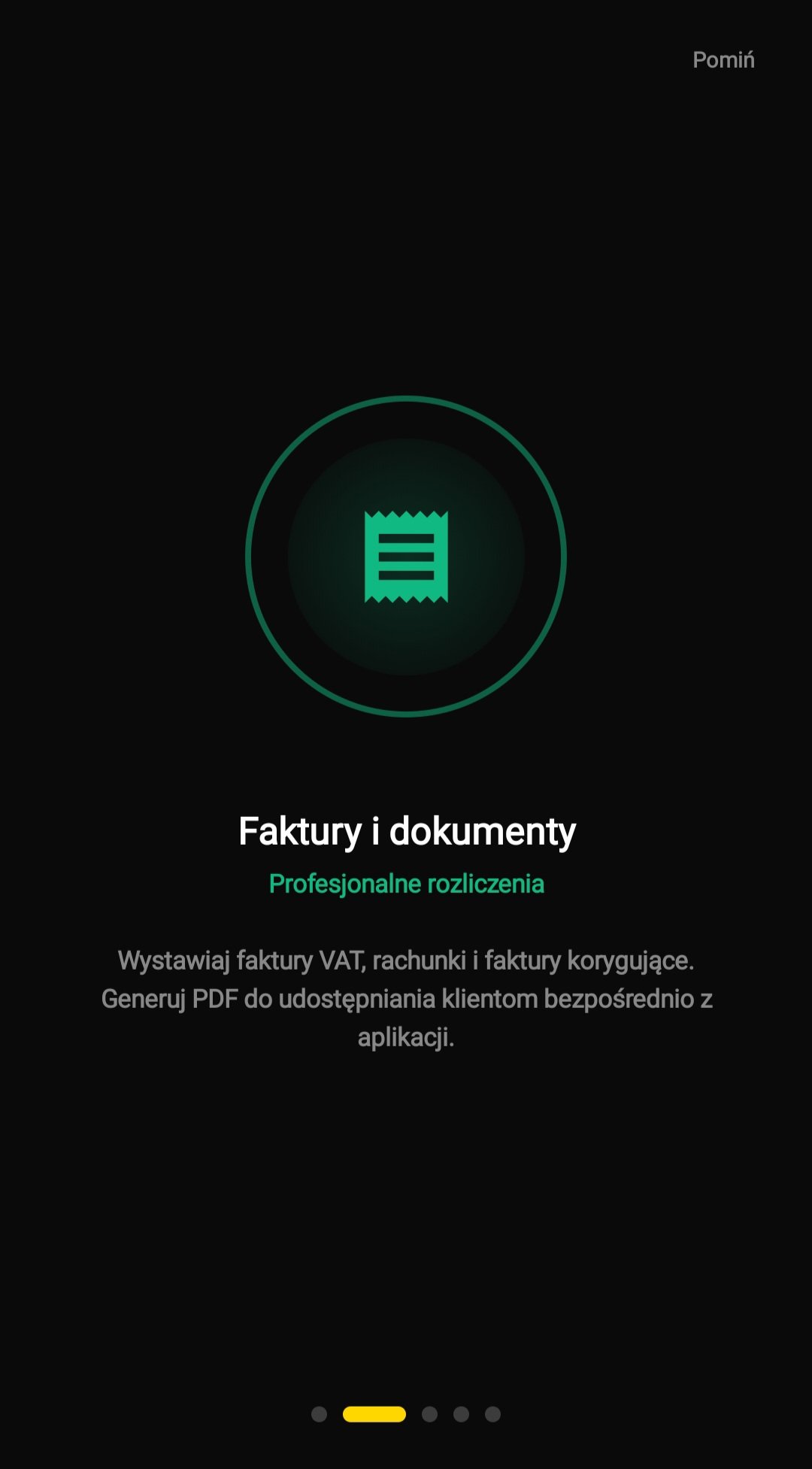 Onboarding — faktury i dokumenty